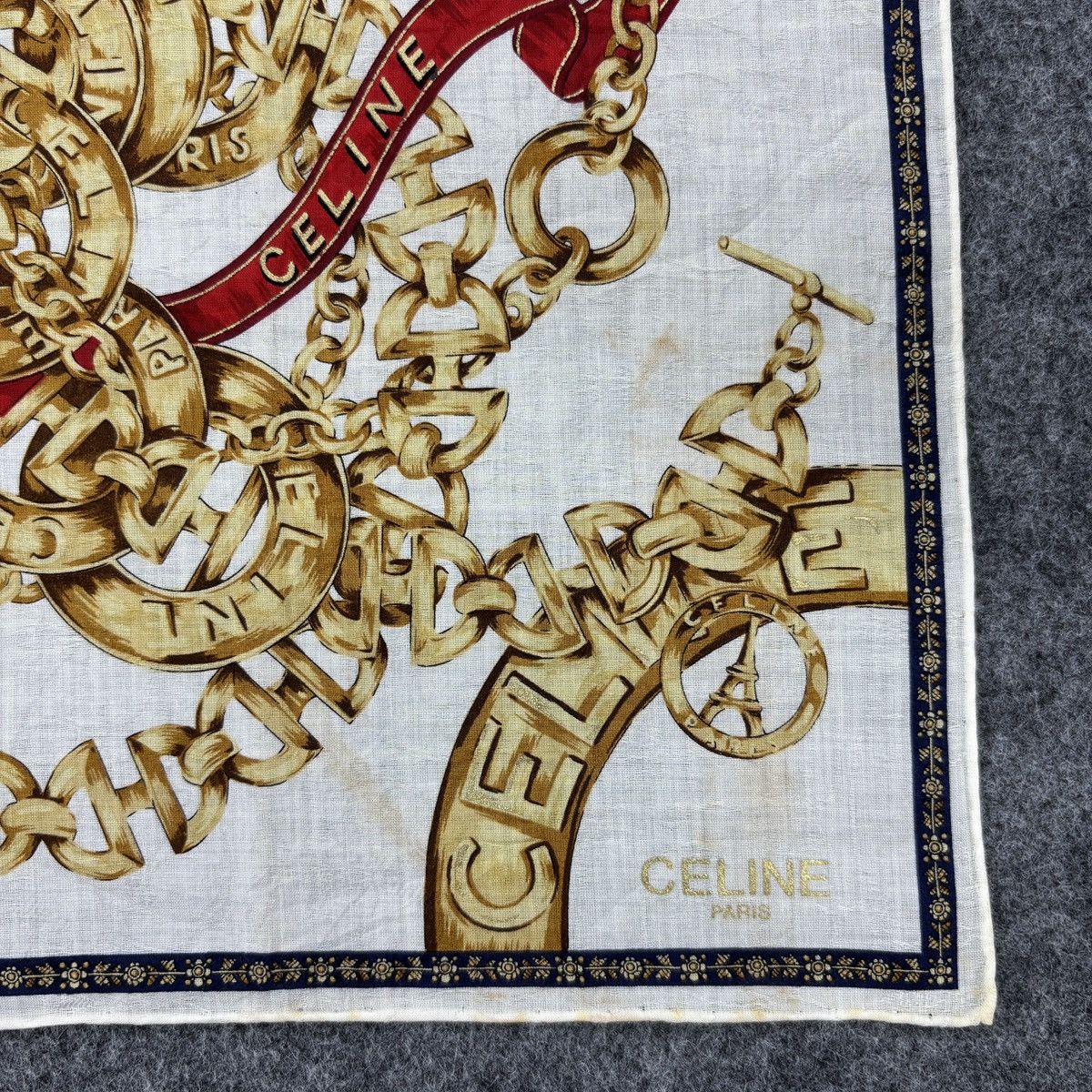 Vintage Celine Handkerchief # E059 # Bandana # Neckerchief Size ONE SIZE - 4 Thumbnail