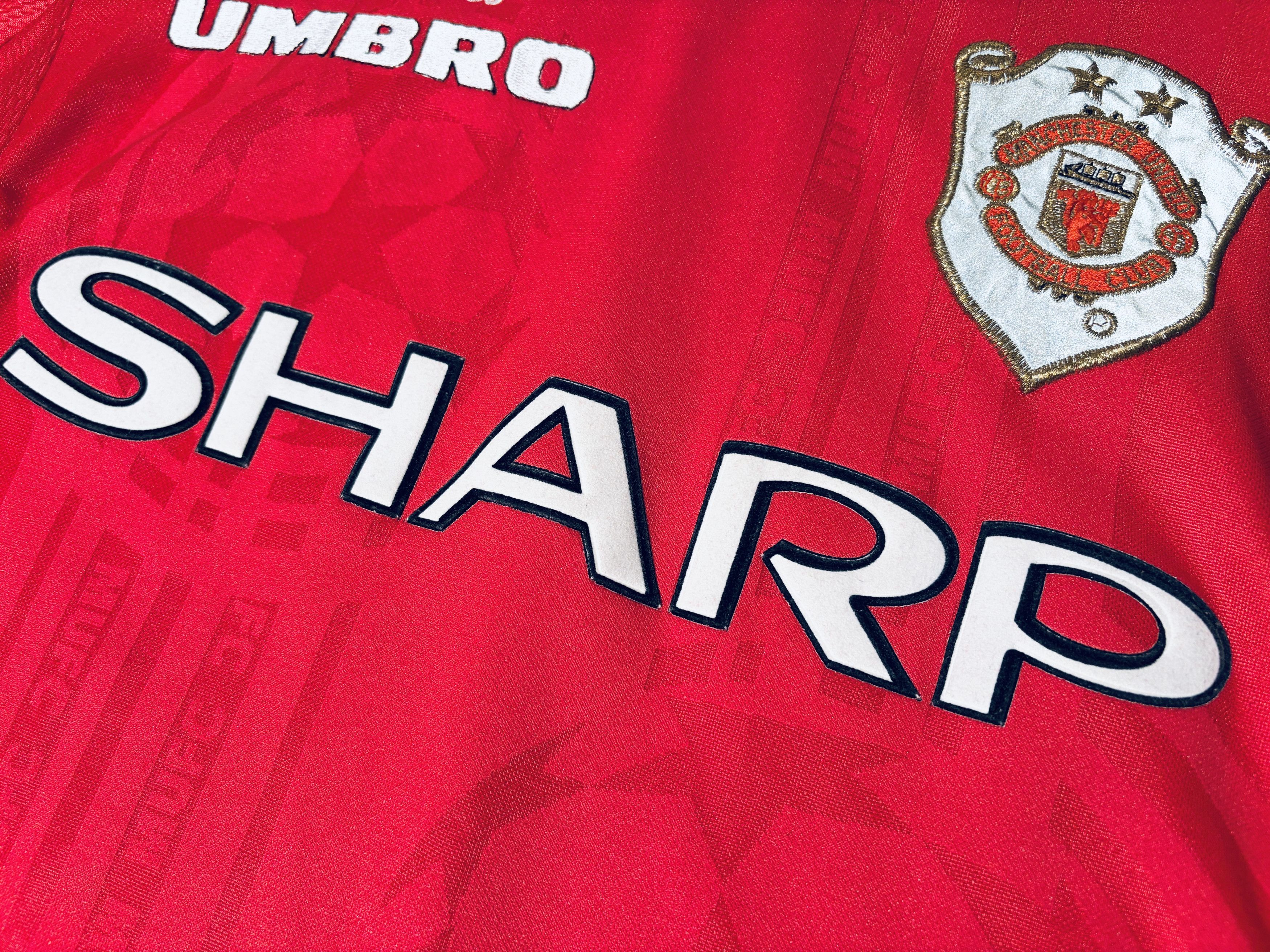 Umbro Manchester United UCL Treble Winners Home Jersey 1999 LS Size US M / EU 48-50 / 2 - 11 Thumbnail