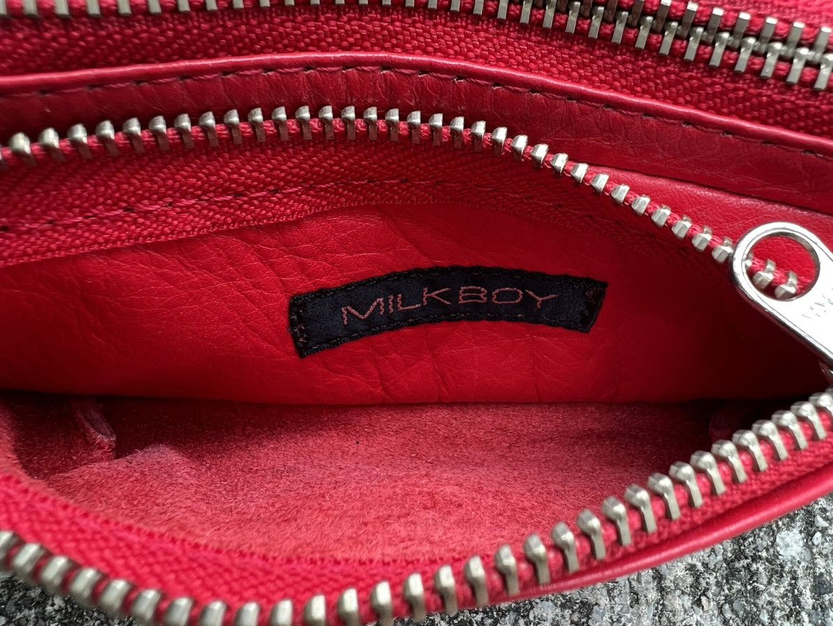 Japanese Brand × Vintage Vintage Milk Boy Japan Red Leather Small Pouch Bag Size ONE SIZE - 15 Thumbnail