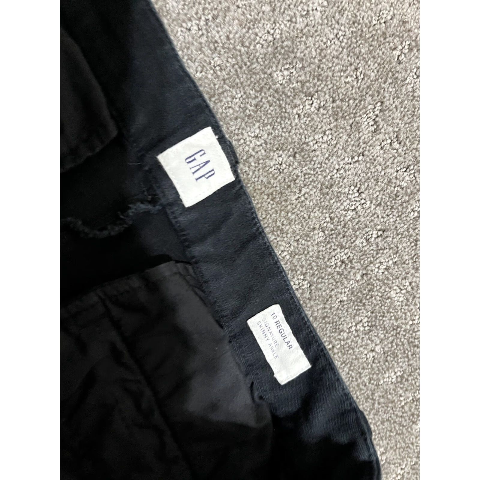 Gap Gap Women's Pants Signature Skinny Ankle Black Stretch Solid Size 10 Regular Womens Size 32" / US 10 / IT 46 - 5 Thumbnail