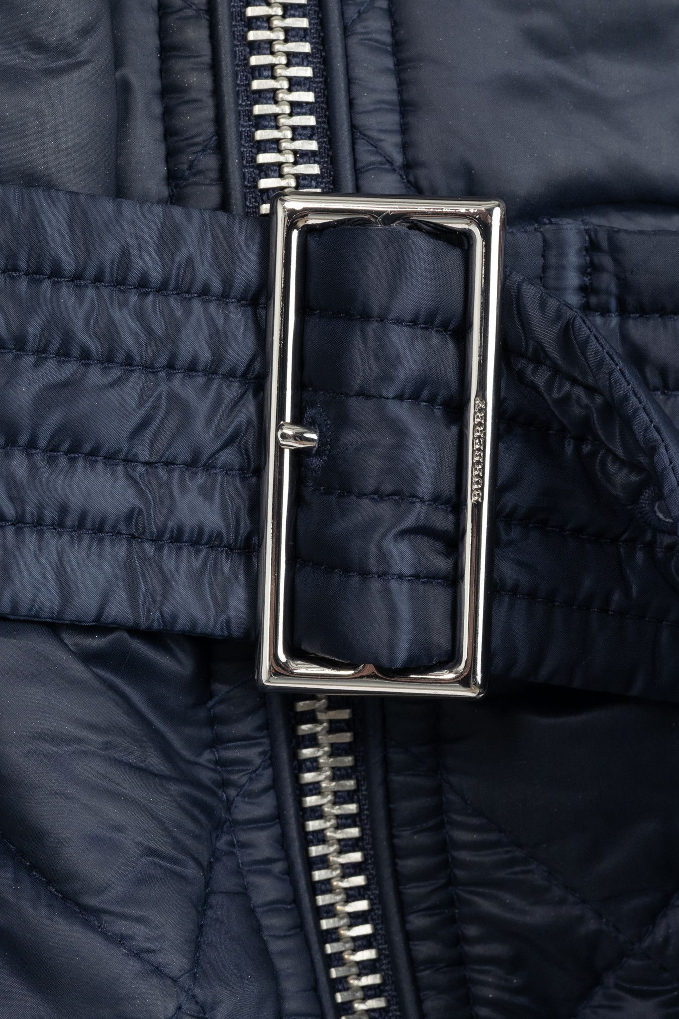 Burberry Burberry Baughton Navy Belted Hooded Quilted Coat Size M / US 6-8 / IT 42-44 - 9 Thumbnail