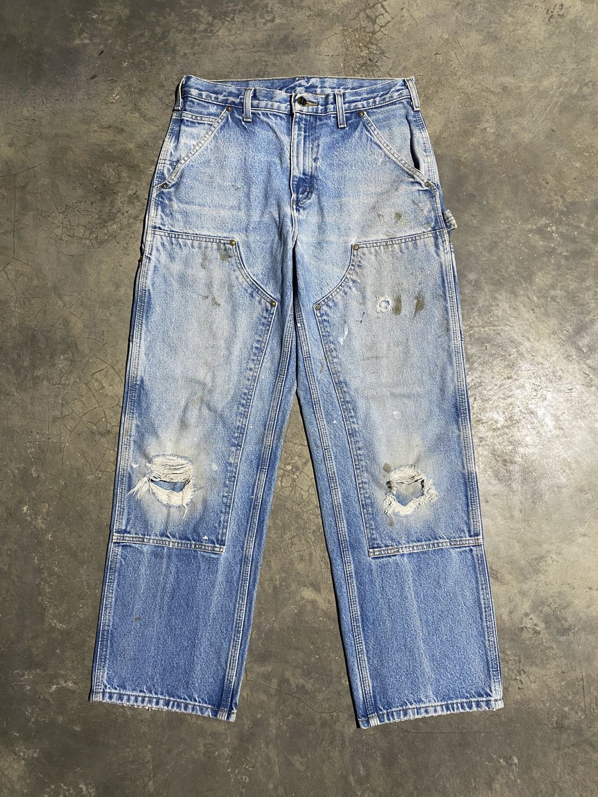 Carhartt Distressed Faded Vintage Carhartt Double Knee B73 DST Size US 30 / EU 46 - 1 Thumbnail