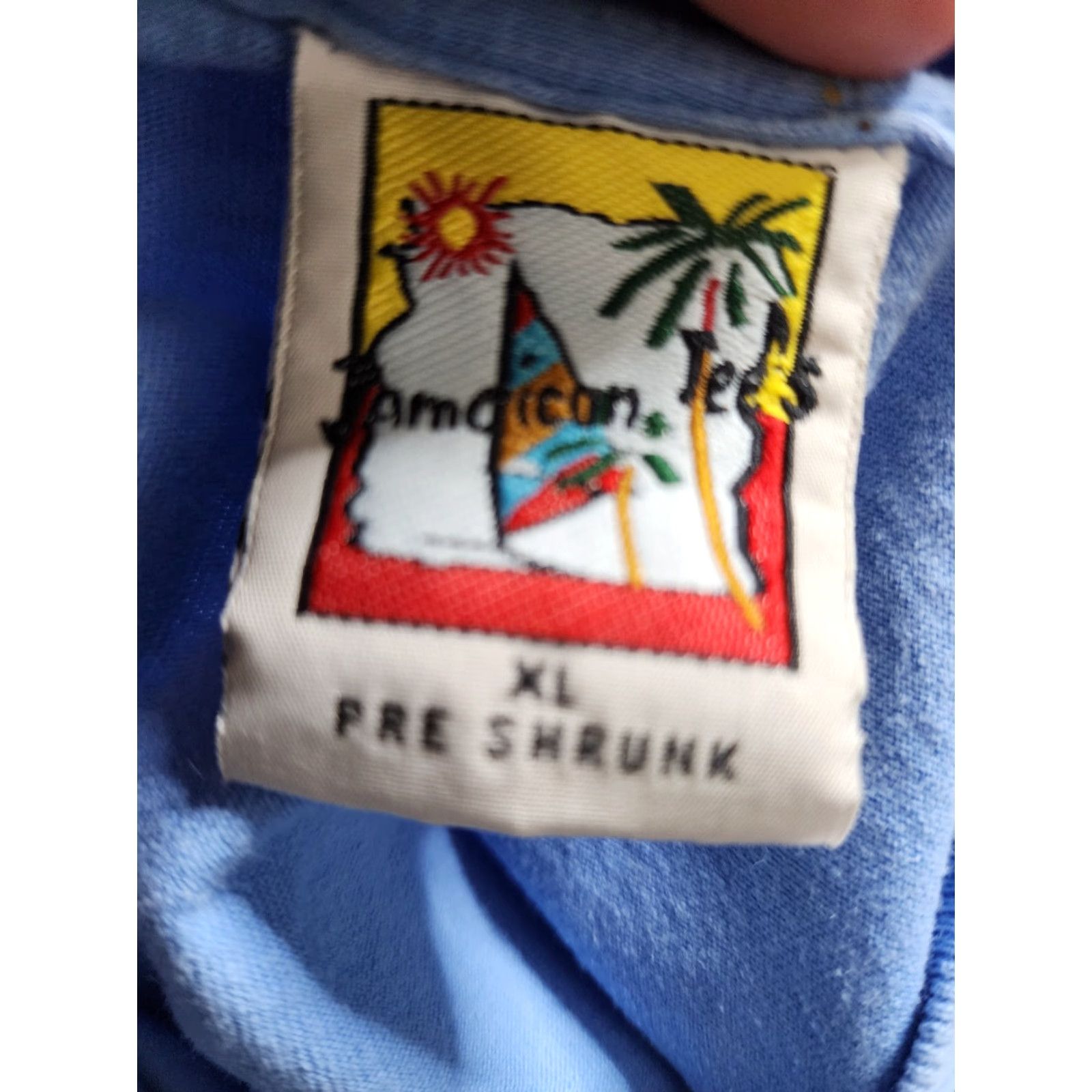 Vintage VINTAGE American Tee's Jamaica Embroidered Souvenir T-Shirt Unisex Adults XL Blue 90s Travel Shirt Size US XL / EU 56 / 4 - 7 Thumbnail