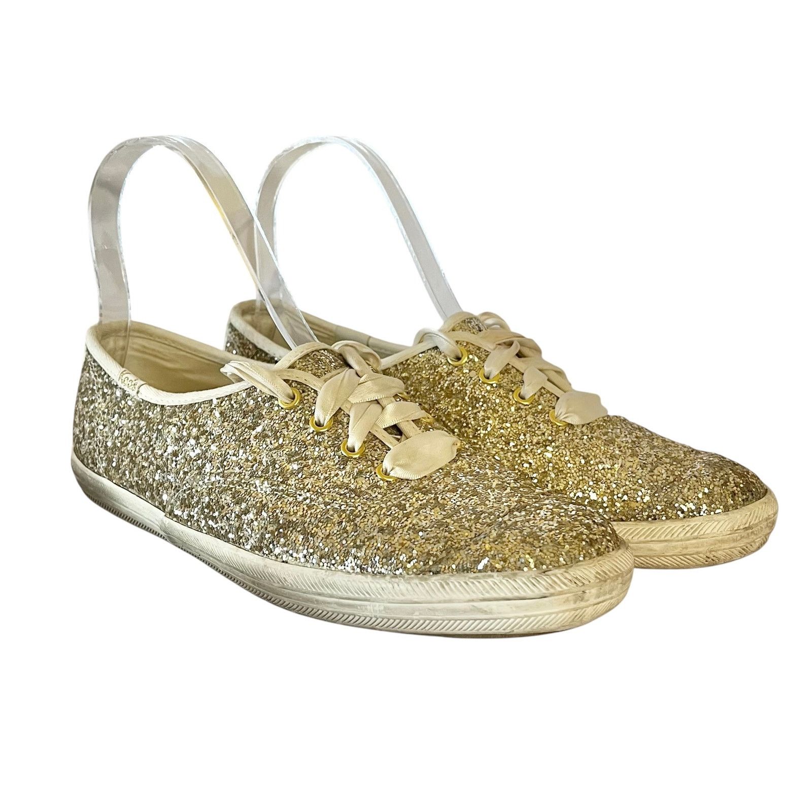 Kate Spade Kate Spade x Keds Champion Gold Glitter Low-Top Sneakers Size US 6 / IT 36 - 1 Thumbnail