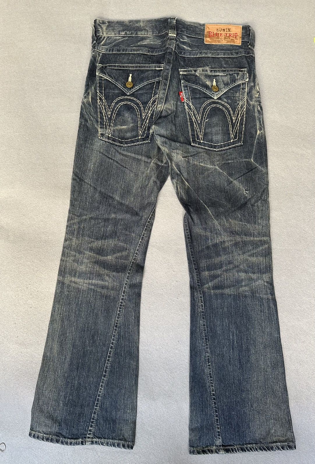 Japanese Brand FLARE Edwin Blue Trip Denim Size US 32 / EU 48 - 2 Thumbnail