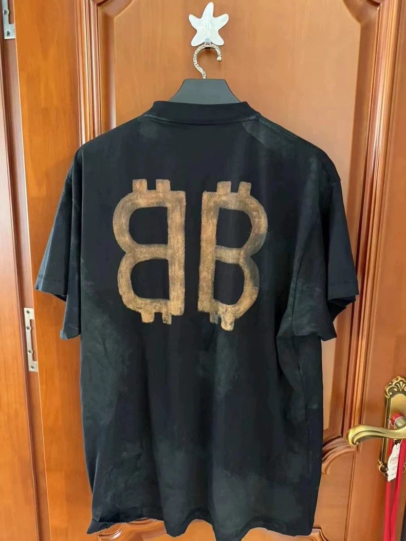 Balenciaga Balenciaga Mud-dyed and worn-out cotton short sleeve Size US M / EU 48-50 / 2 - 2 Thumbnail