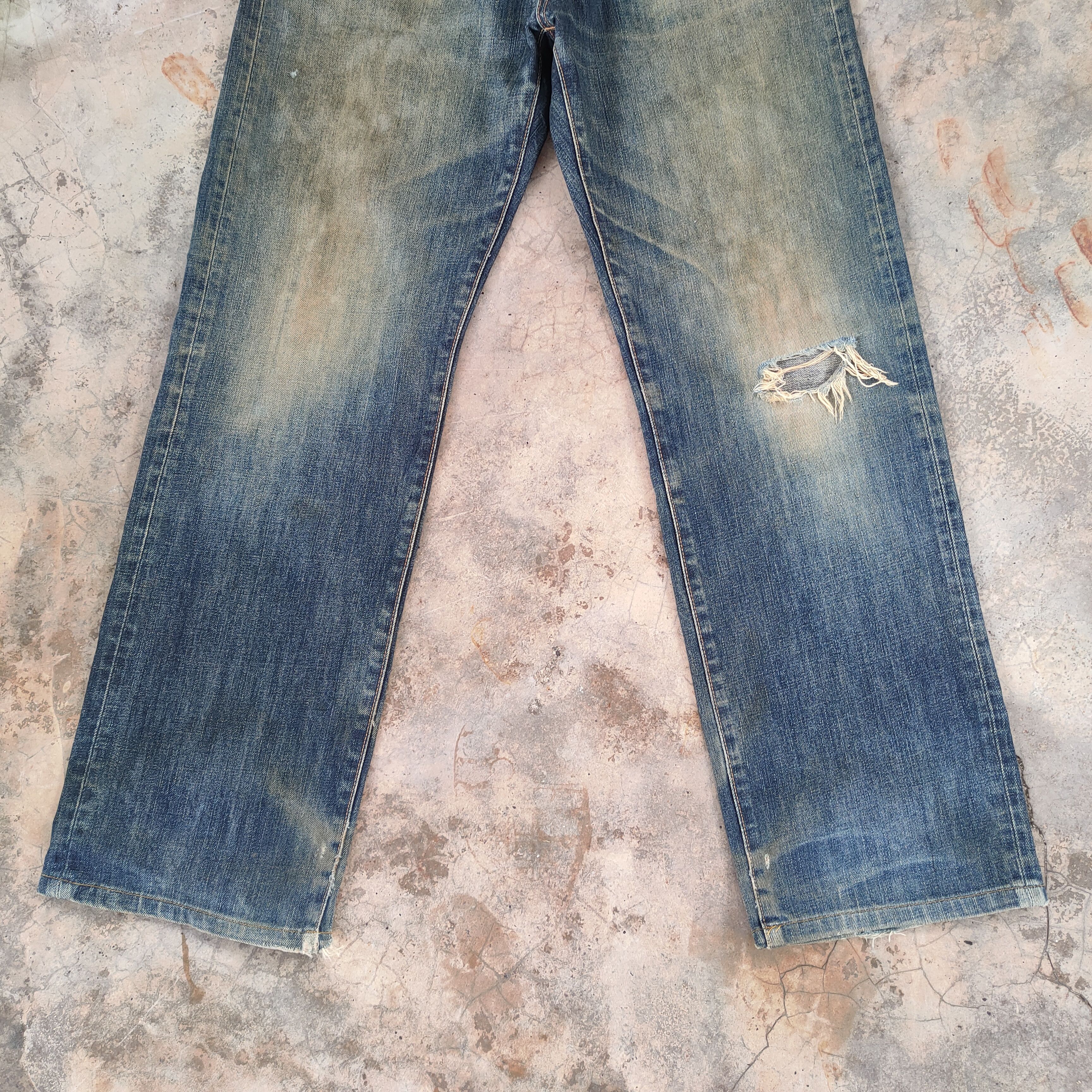 # VINTAGE JAPANESE RUSTY FADED DISTRESSED JEAN PANTS