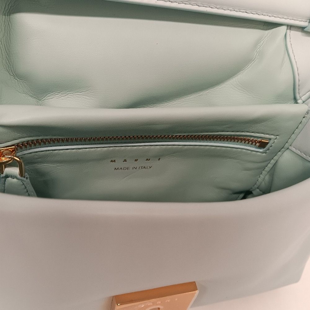 Marni Marni Womens Small Leather Prisma Crossbody Bag - Light Blue Size ONE SIZE - 12 Thumbnail