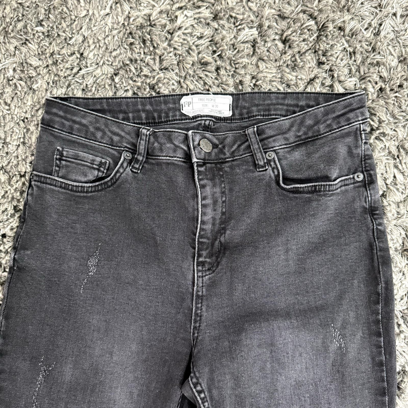 Free People Great Heights Frayed Skinny Jeans, Size 30