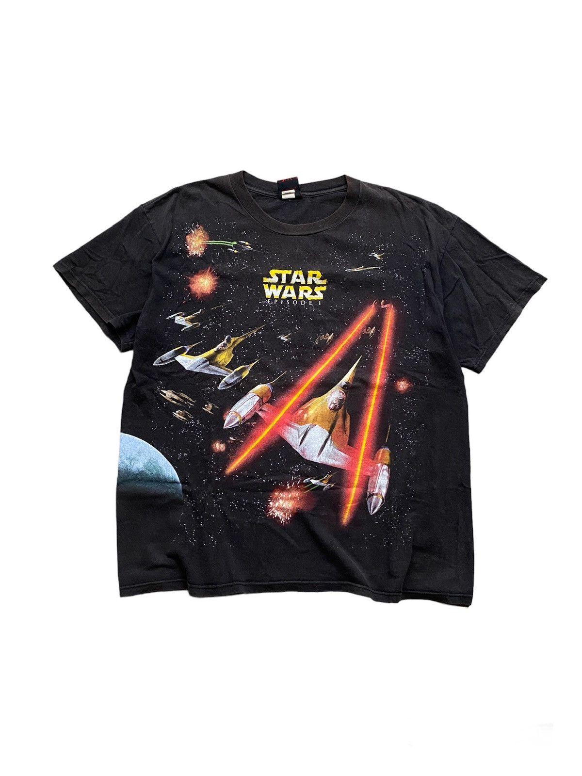 Star Wars Vintage 90s Star Wars Episode 1 All Over Print Tshirt Size US L / EU 52-54 / 3 - 1 Thumbnail