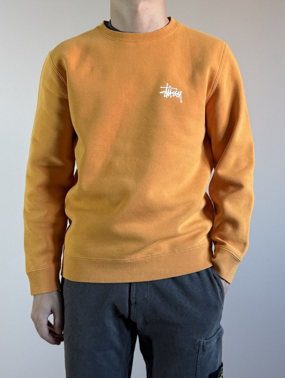 Stussy Stussy Basic Logo Sweatshirt Orange M Size US M / EU 48-50 / 2 - 4 Thumbnail