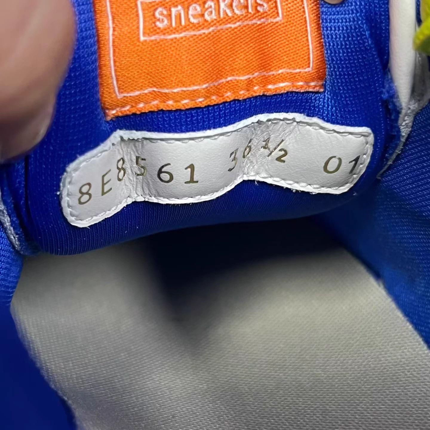 Fendi Fendi blue calfskin colorblock low-top sneaker Size US 5.5 / IT 35.5 - 4 Thumbnail