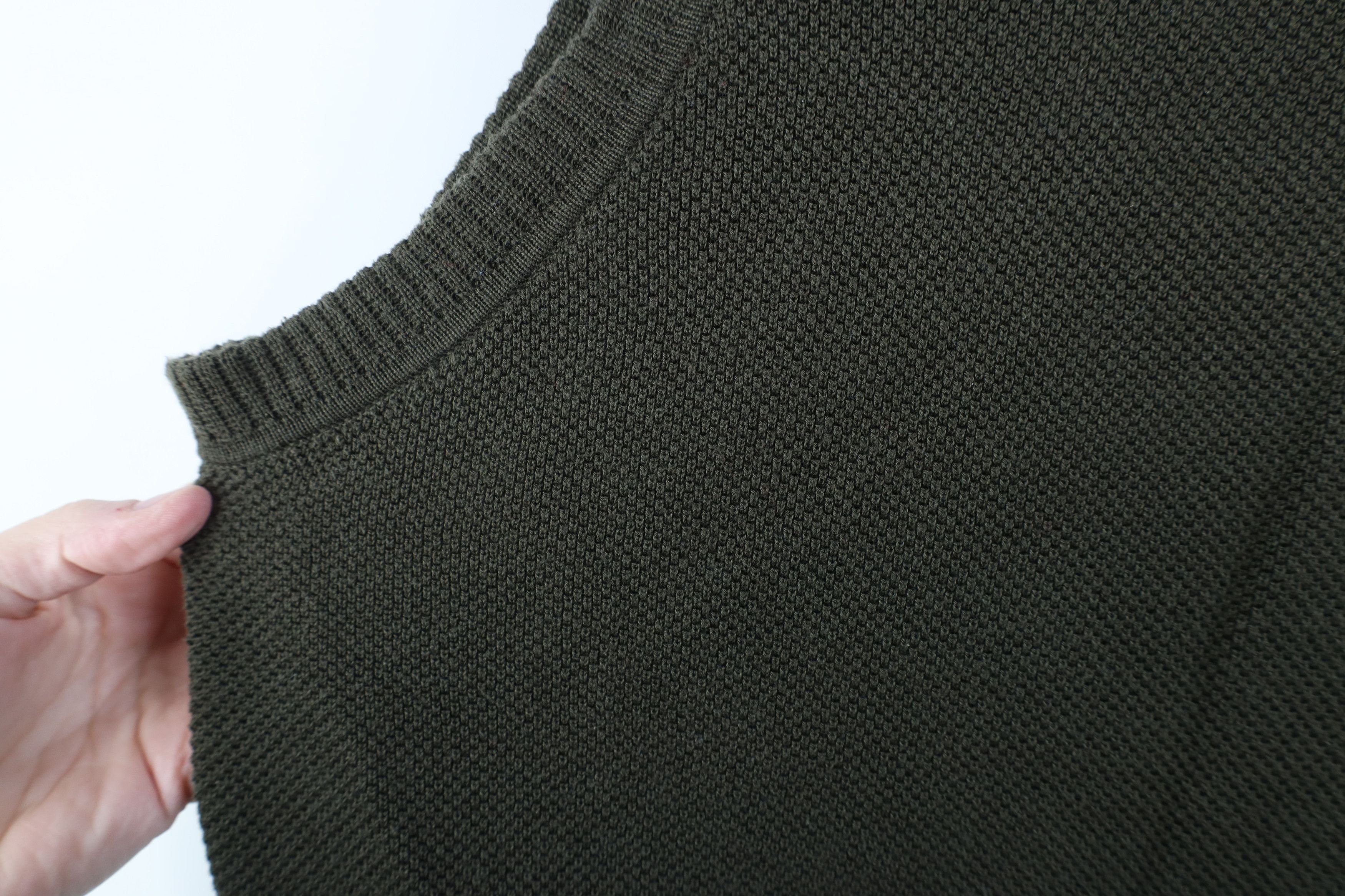 Vintage Vintage 90s Streetwear Thermal Knit Sweater Vest Olive Green Size US XXL / EU 58 / 5 - 5 Thumbnail