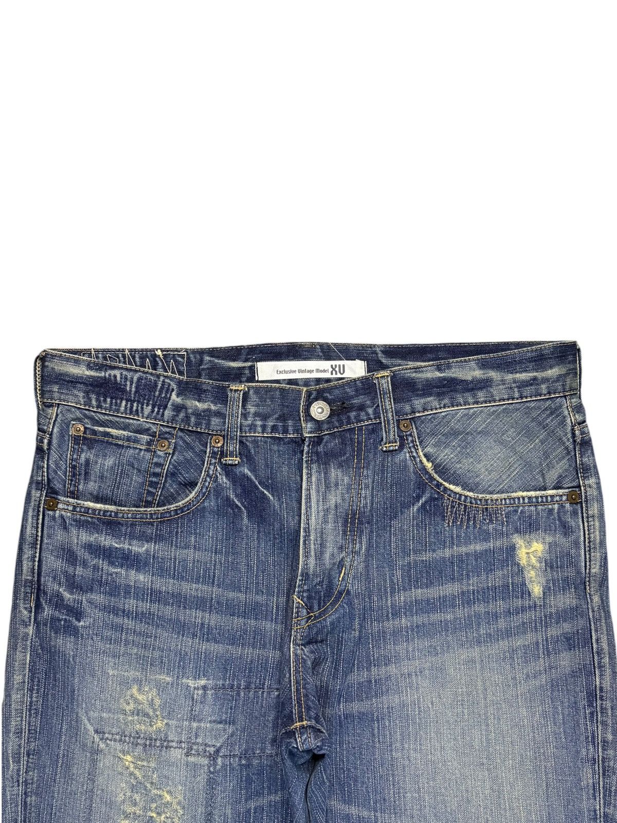 Edwin × Japanese Brand Exclusive Vintage Edwin XV Mud Wash Patched Flare Jeans Size US 35 - 4 Thumbnail