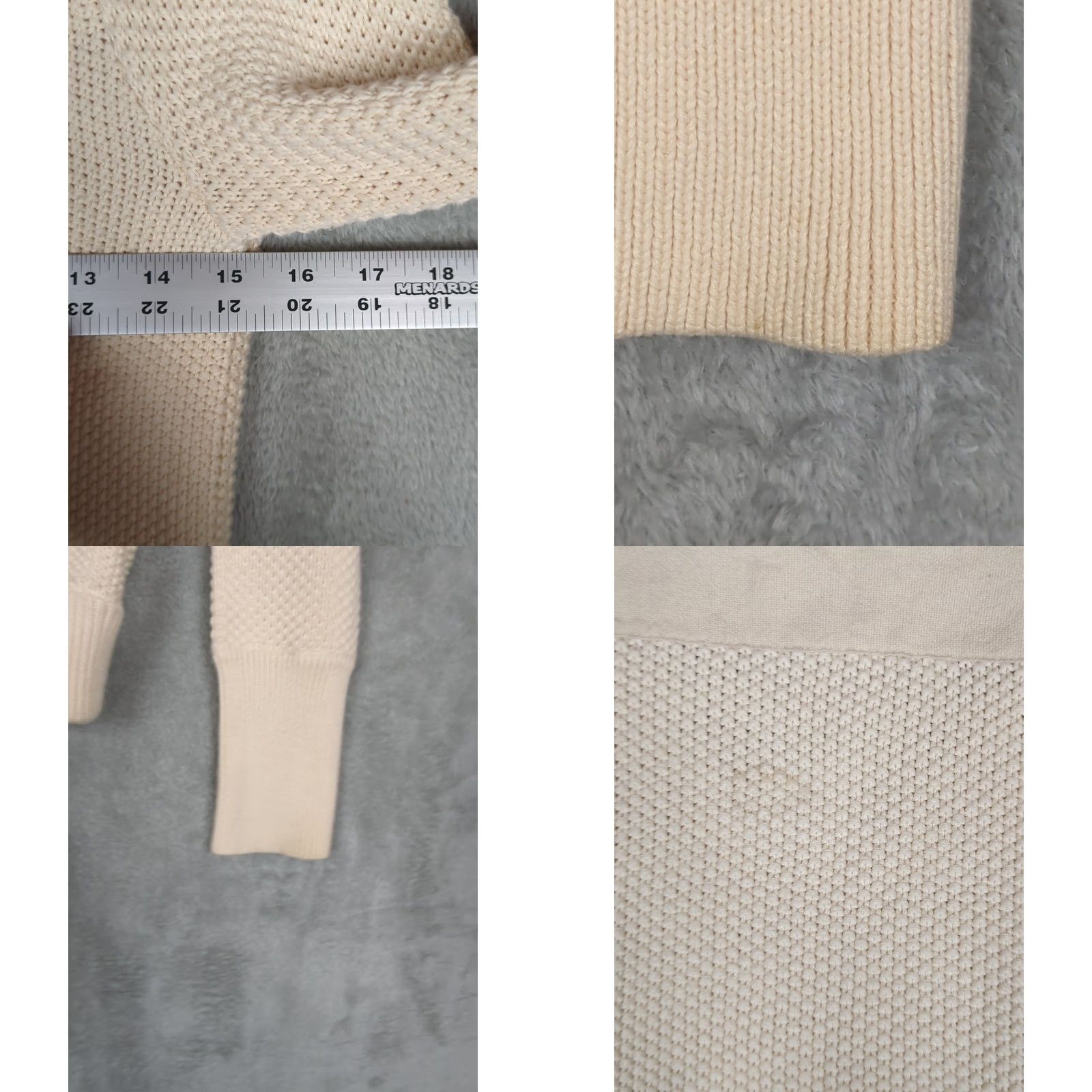 Gap VINTAGE Gap Women’s Cardigan Sweater Cream Chunky Knit Button Cotton S Cottagecore Size S / US 4 / IT 40 - 10 Thumbnail