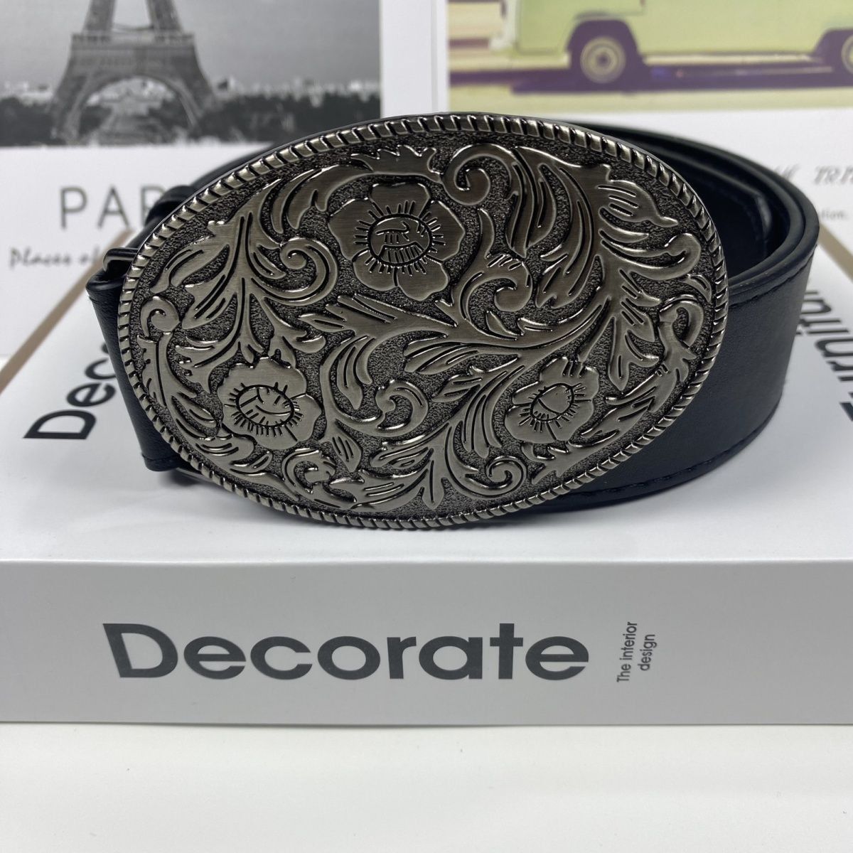 Designer Vibe Vintage Belt Riveted Belts Menswear Accessories Size ONE SIZE - 3 Thumbnail