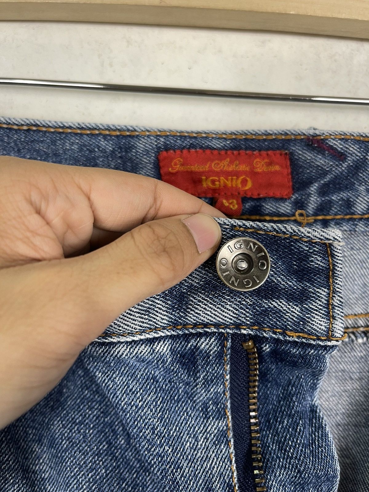 Japanese Brand IGNIO FADED BLUE JEANS Size US 36 / EU 52 - 8 Thumbnail