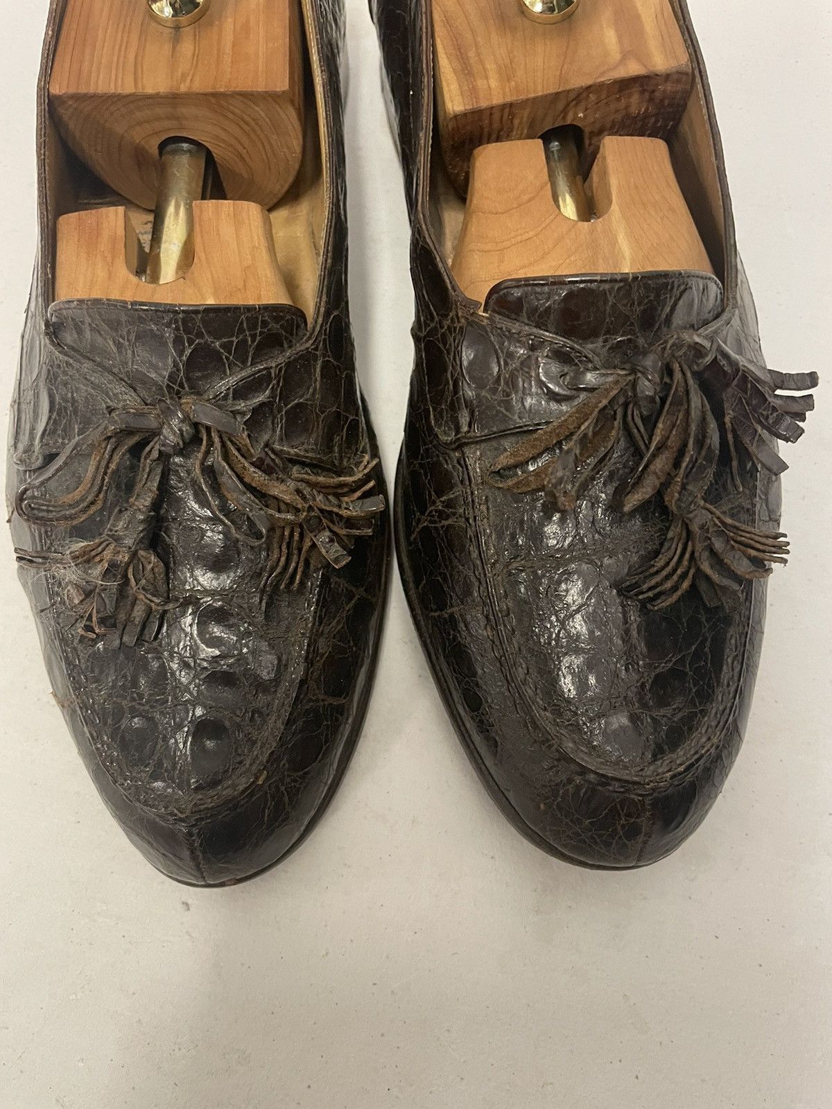 Polo Ralph Lauren × Vintage Genuine Alligator Loafer with Self Tie Tassel Detail Size US 9 / EU 42 - 6 Thumbnail