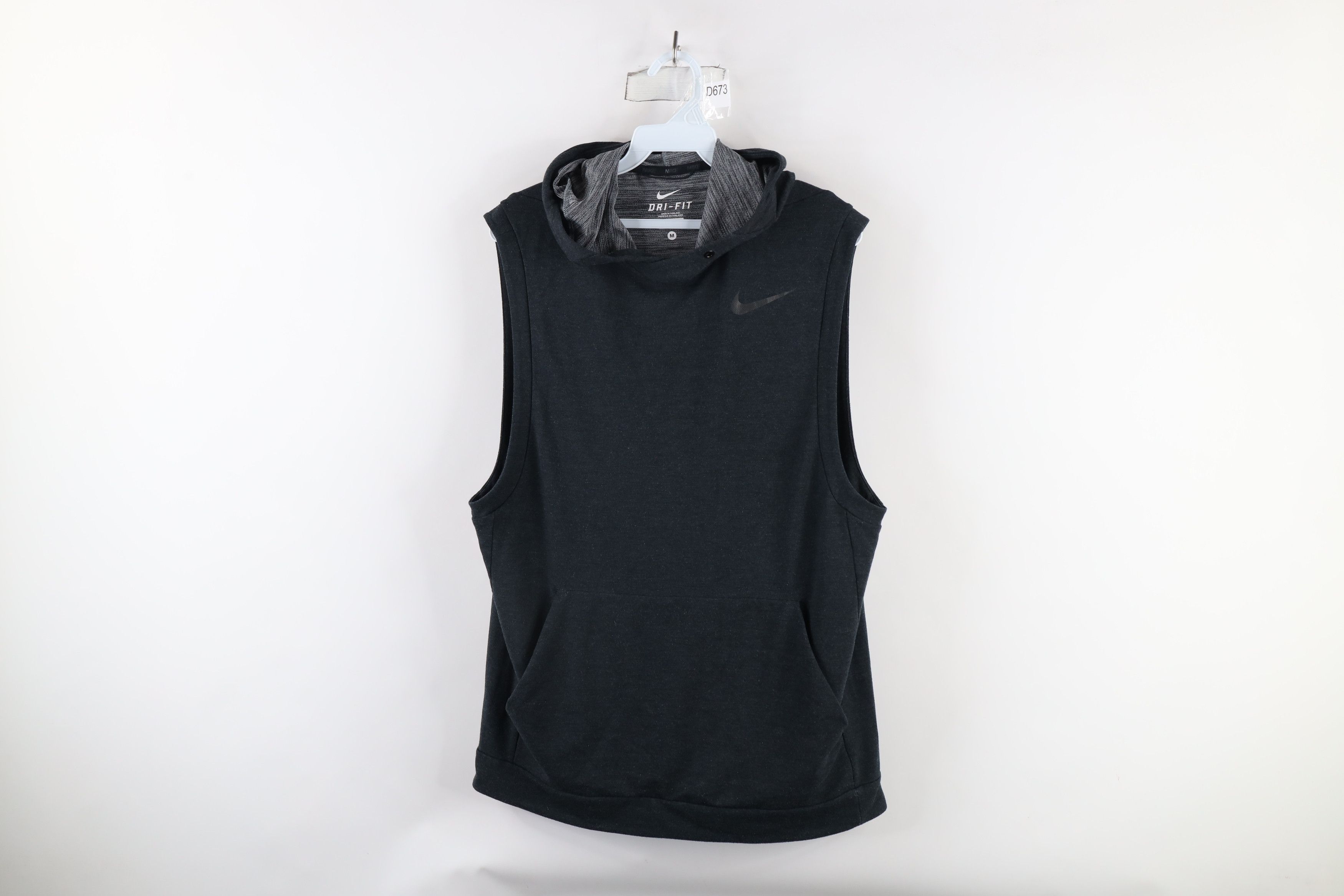 Nike × Vintage Nike Sleeveless Training Hoodie Sweatshirt Charcoal Gray Size US M / EU 48-50 / 2 - 1 Thumbnail