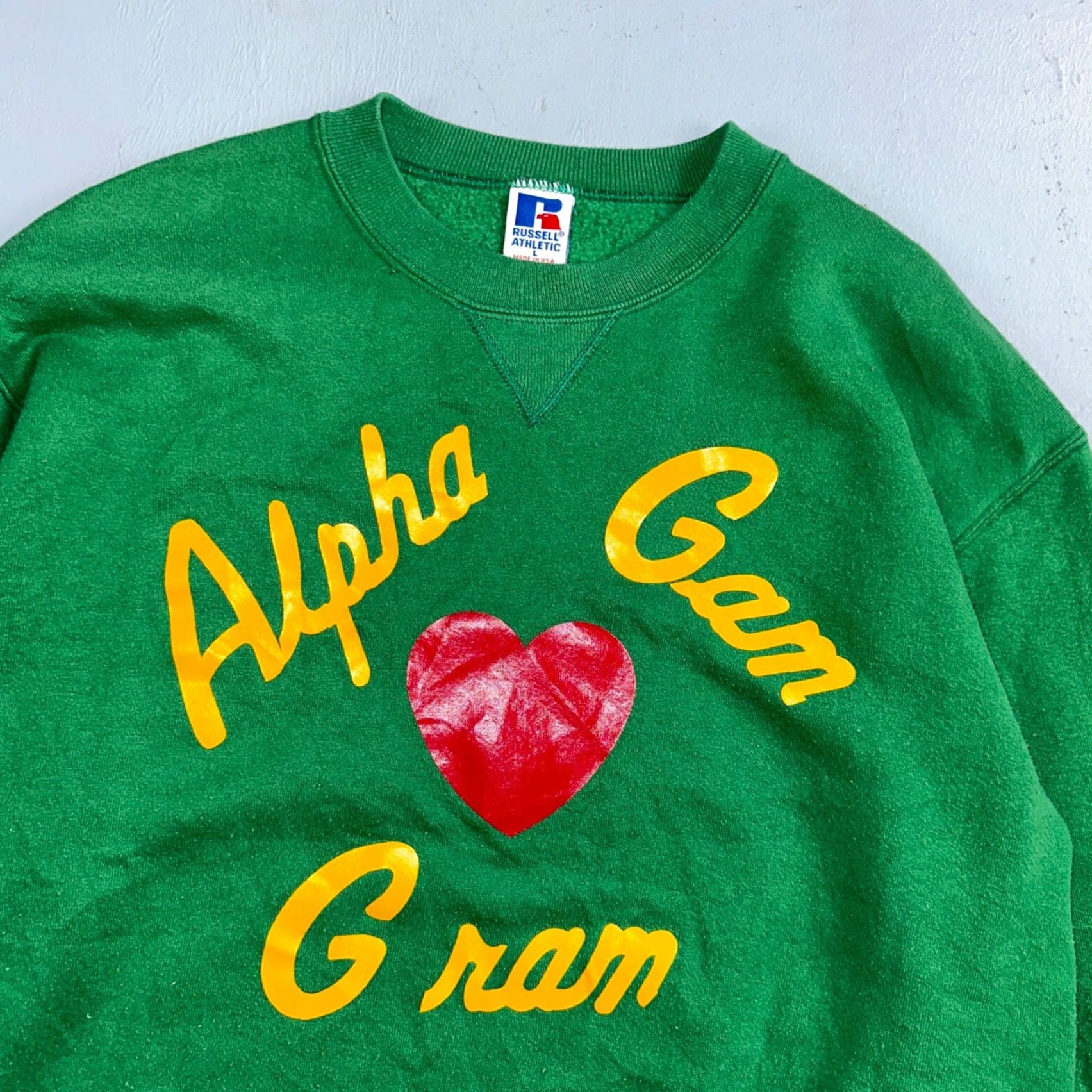 Russell Athletic VINTAGE Russell Athletic Sweatshirt Men L Crewneck All Seasons Green 90s College Sports Size US L / EU 52-54 / 3 - 3 Thumbnail