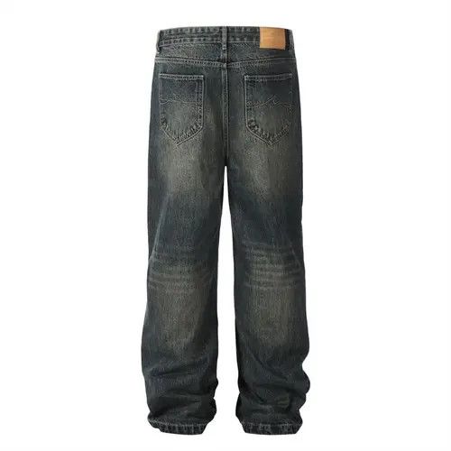 Japanese Brand × Jean Washed distressed loose casual straight-leg printed jeans Size US 32 / EU 48 - 2 Thumbnail