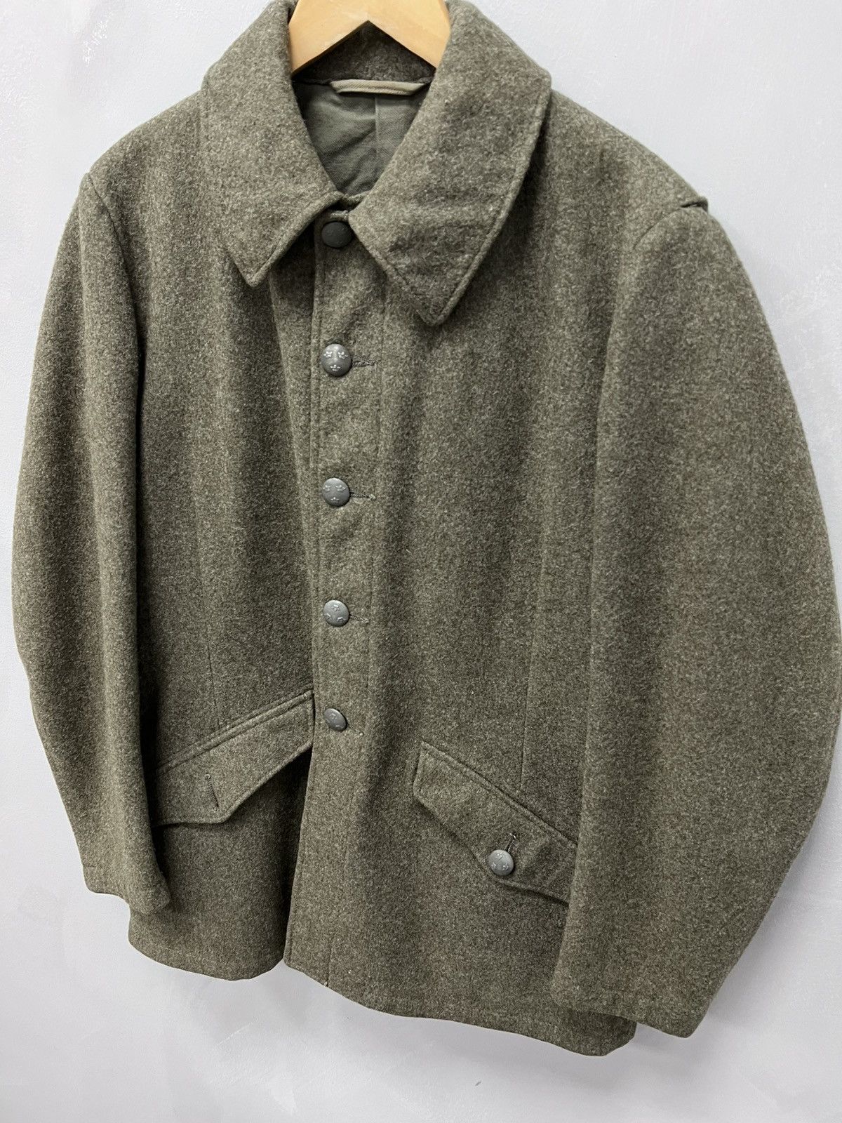 Japanese Brand × Vintage Vintage Wool Jacket Swedish Military 1955 Heavy Jacket Army Size US M / EU 48-50 / 2 - 4 Thumbnail