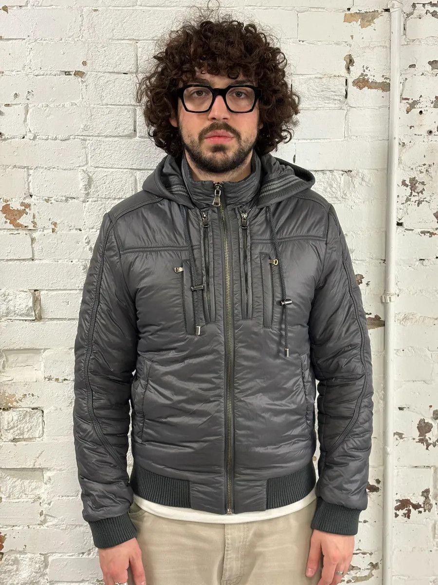 Dolce & Gabbana 2000s Dolce & Gabbana Grey Puffer Bomber Jacket Size US S / EU 44-46 / 1 - 2 Thumbnail