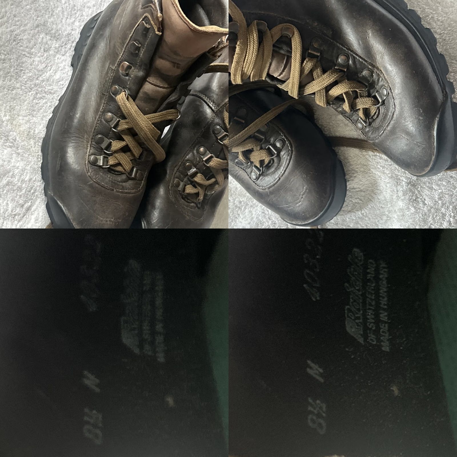 Vibram VINTAGE Raichle Mountaineering Boots Men 8.5 M Women 10.5 M Brown Leather W Vibram Soles Mens Girls Womens Boots Size US 11 / IT 41 - 8 Thumbnail