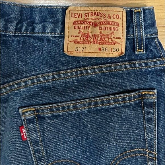 Levi's Vintage Clothing Vintage Y2K Levis 517 Mens Denim Boot Cut Blue Jeans~36x30~ Size US 36 / EU 52 - 3 Thumbnail