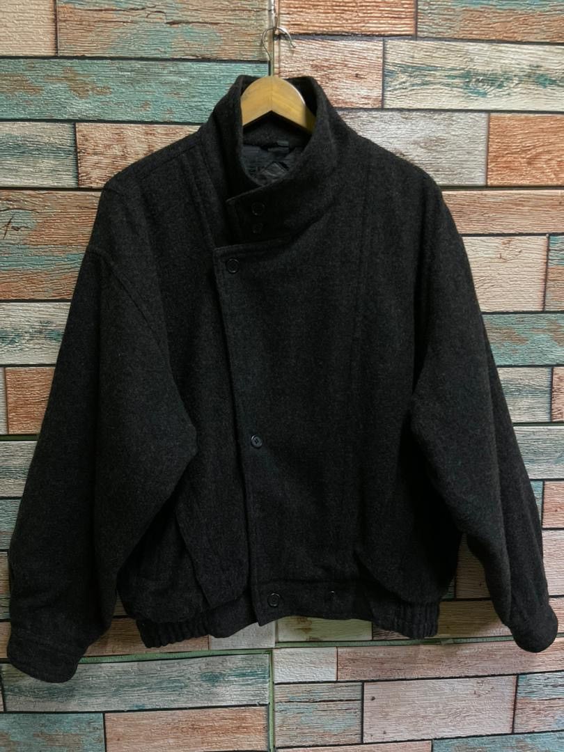 Issey Miyake VTG RIVERSON Asymmetrical Wool Blouson Issey Miyake Inspired Size US L / EU 52-54 / 3 - 1 Thumbnail