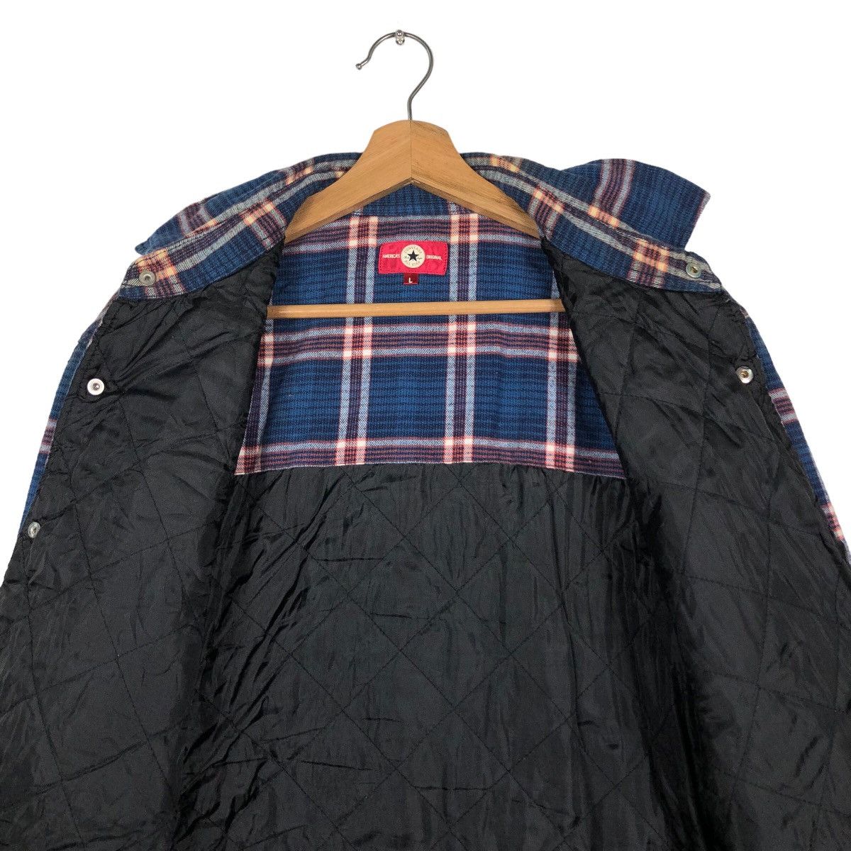 Japanese Brand 🔥Vintage Converse All Star Shirt Jacket Chore Tartan Design Size US L / EU 52-54 / 3 - 14 Thumbnail
