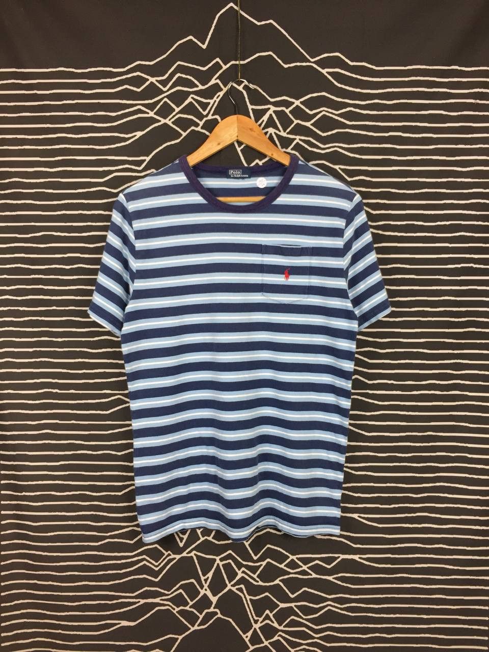 Polo Ralph Lauren × Vintage Vtg Polo Ralph Lauren Small Logo Striped Pocket Tee Size US M / EU 48-50 / 2 - 1 Thumbnail