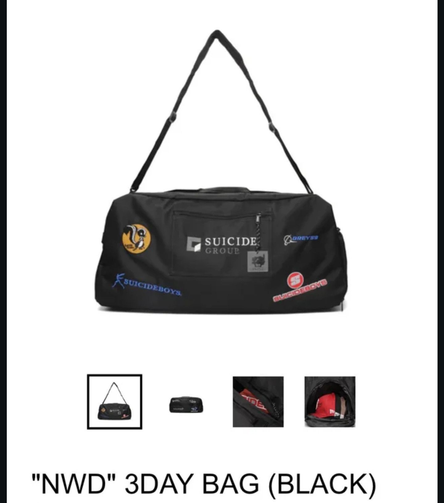 G59 Records SUICIDEBOYS G59 DUFFEL NWD 3DAY BAG Size ONE SIZE - 3 Thumbnail
