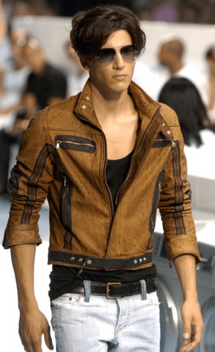 Dolce & Gabbana SS2005 Dolce & Gabbana Brown Hybrid Leather Premium Jacket Size US L / EU 52-54 / 3 - 4 Thumbnail