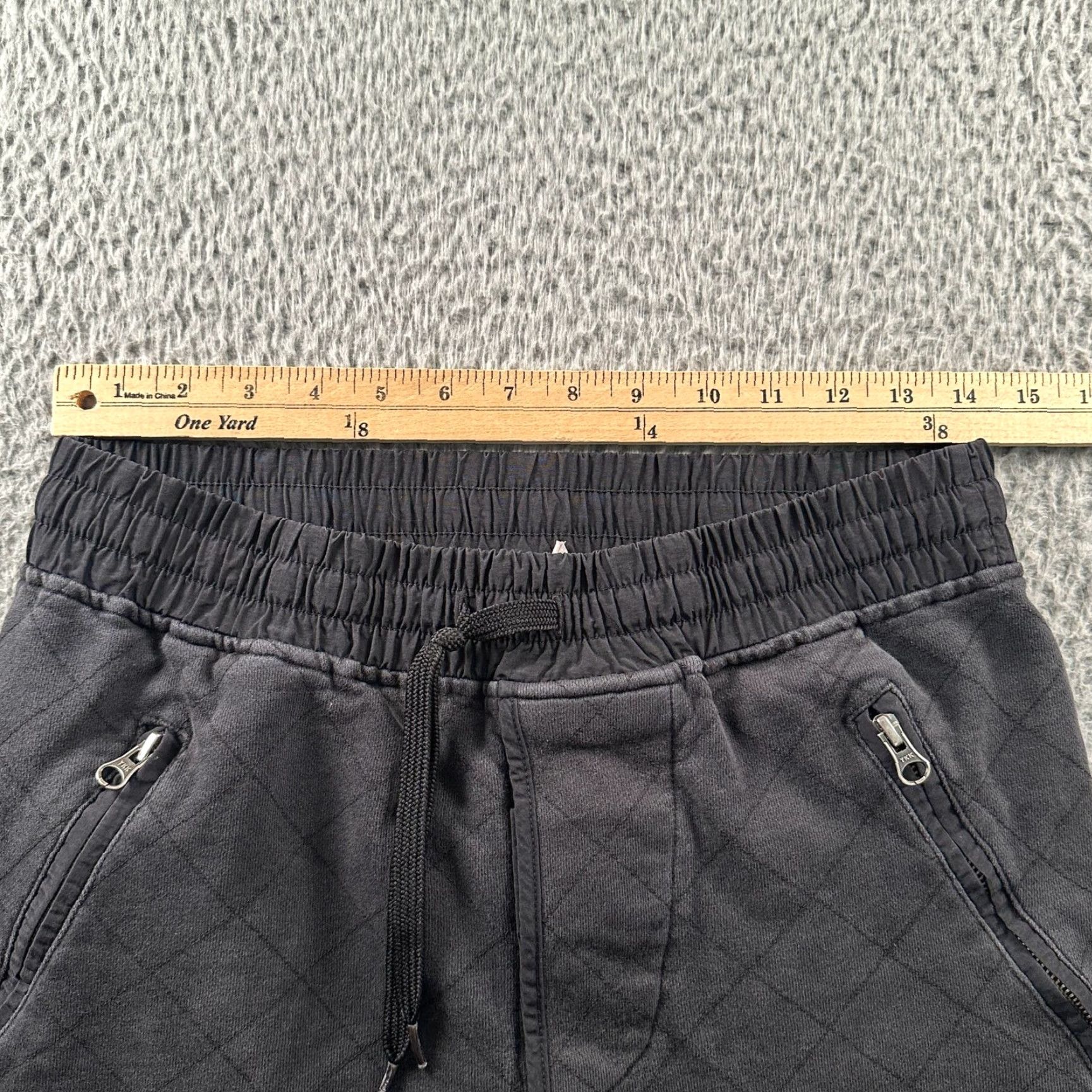 Kith KITH Jogger Sweatpants Mens XS Quilted Drawstring Zip Pocket Ribbed Cuff Black Size US 27 - 7 Thumbnail
