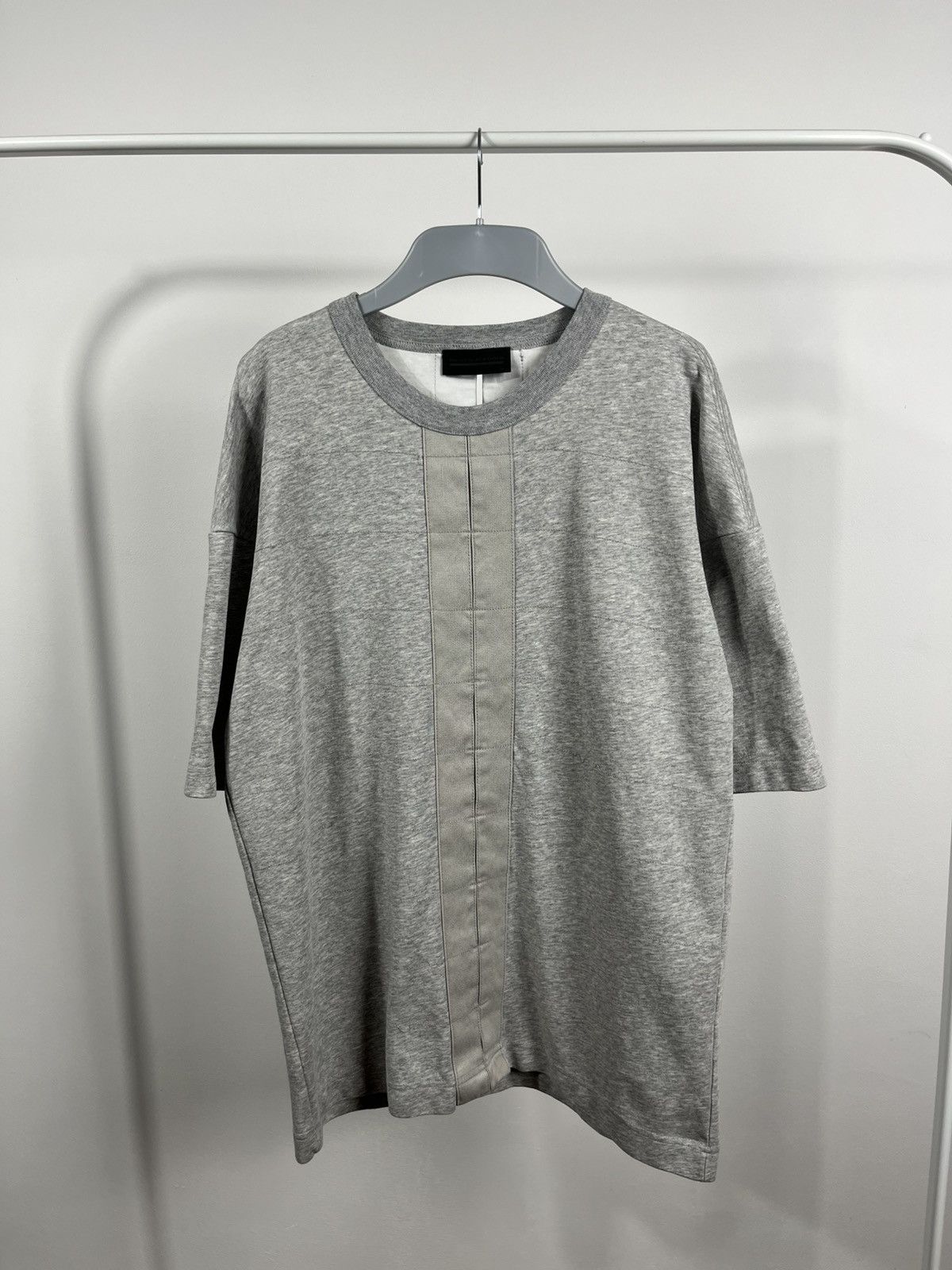 Diesel × Diesel Black Gold Diesel Black Gold Faux Leather Panel Tee T-Shirt Grey M Size US M / EU 48-50 / 2 - 1 Thumbnail