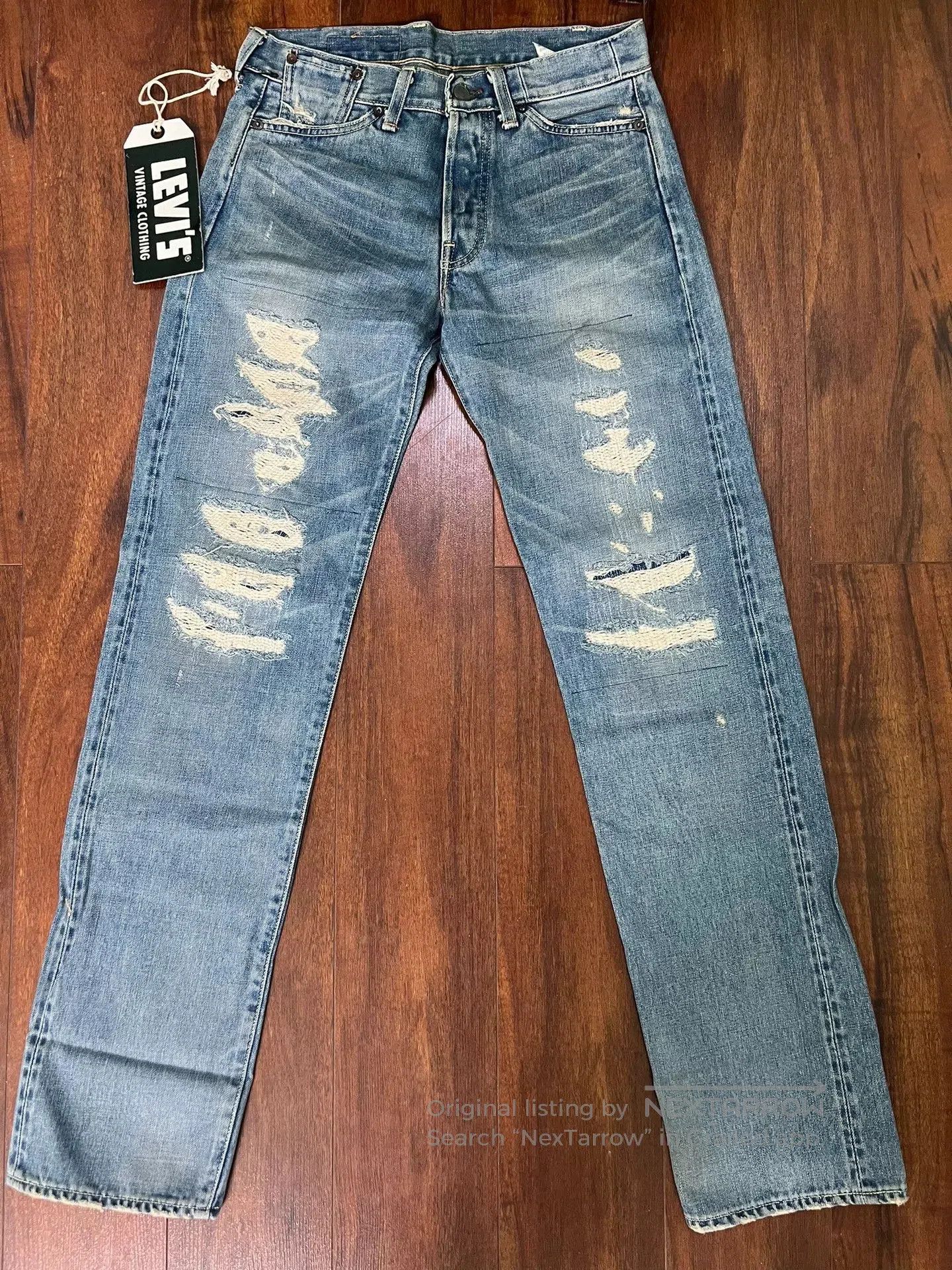Levi's Vintage Clothing LVC 66501 0032 2007 Distressed Denim. Size US 30 / EU 46 - 2 Thumbnail