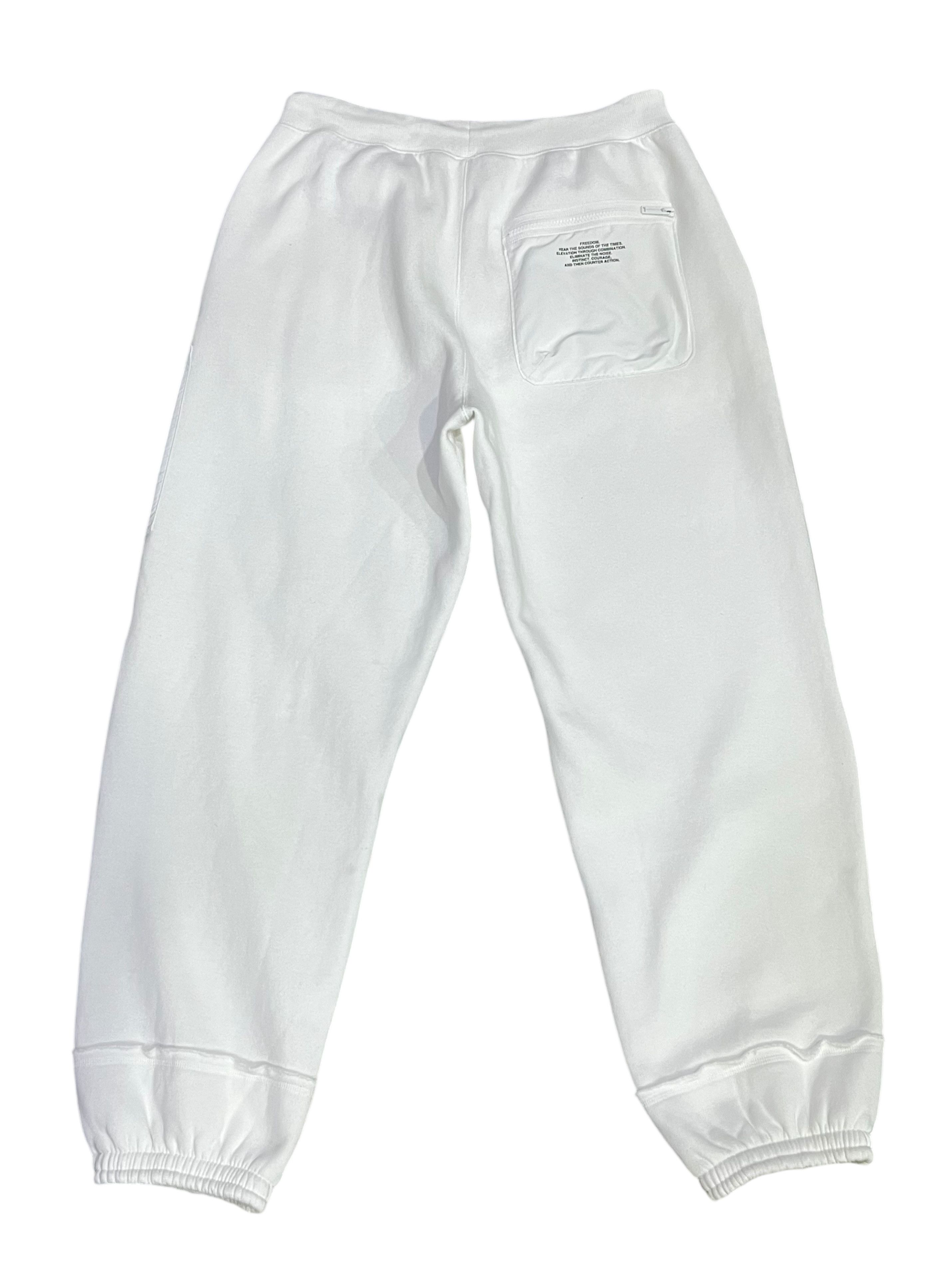 Undercover 🔥🎧"FREEDOM NOISE" GUxUNDERCOVER White Sweat Pants Size US 34 / EU 50 - 4 Thumbnail
