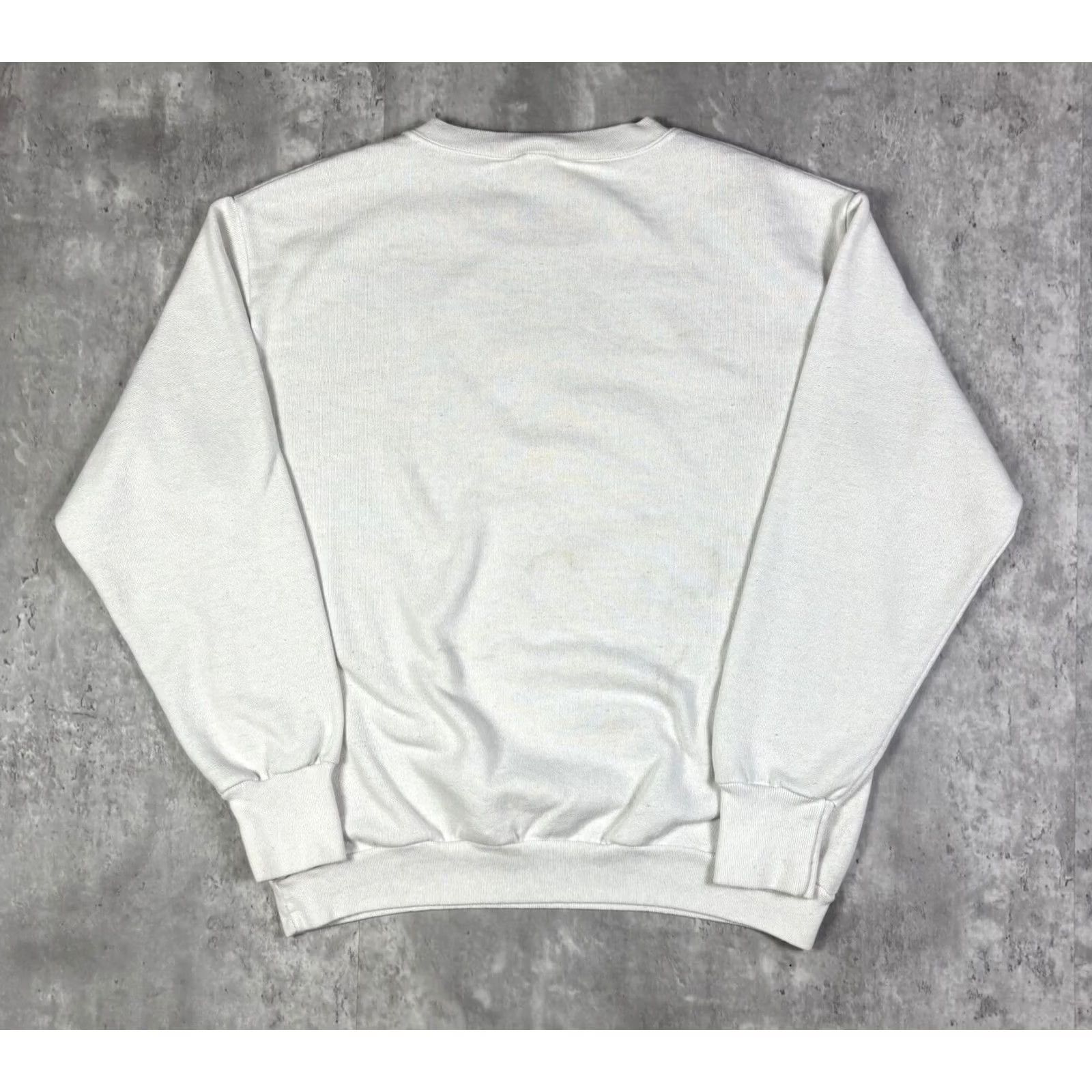Delta VINTAGE Delta 90s Ive Got An Attitude Duck Funny Sweatshirt White M Mens Graphic Print Pullover Size US M / EU 48-50 / 2 - 2 Thumbnail
