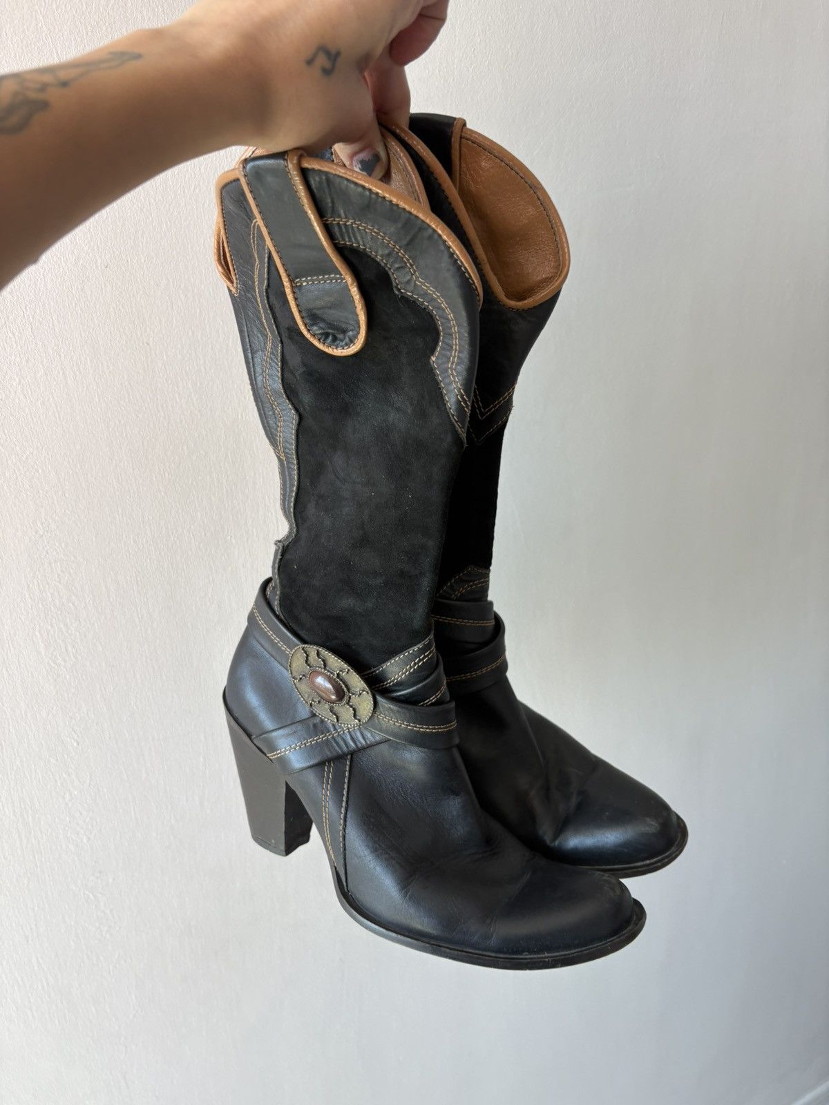 Vintage Y2k leather boots Size US 8 / IT 38 - 12 Thumbnail