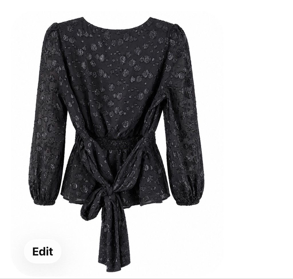 J.Crew Women's J.Crew Black Long Sleeve V-Neck Blouse S Size S / US 4 / IT 40 - 10 Thumbnail