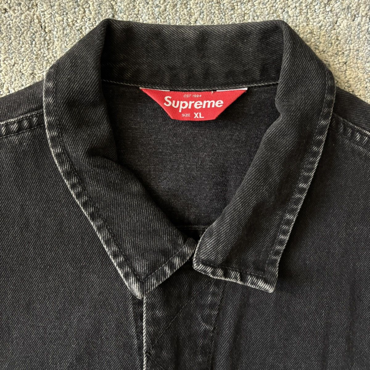 Playboy × Supreme Supreme x Playboy Button Up Denim Jean Jacket Black/ White Size US XL / EU 56 / 4 - 3 Thumbnail