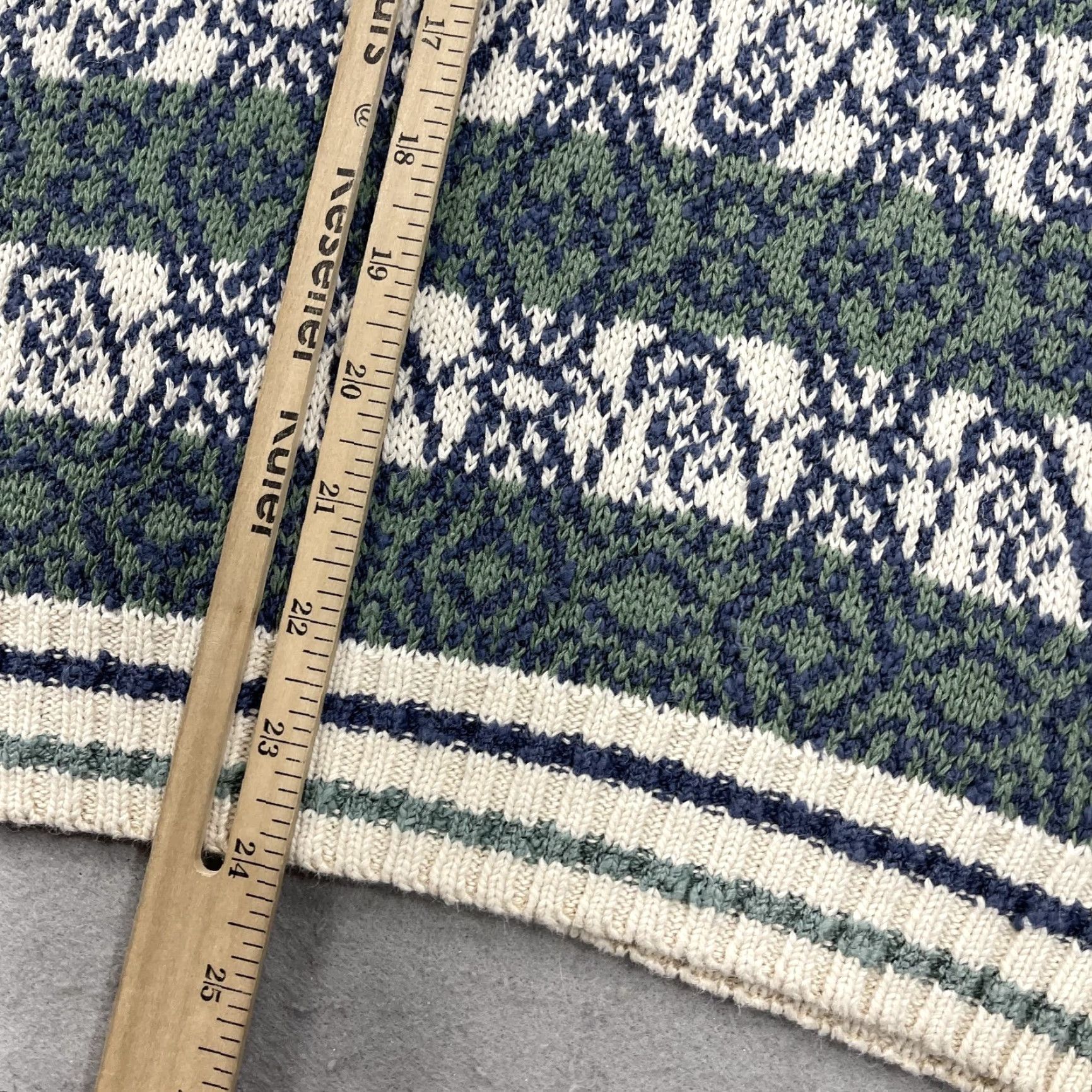 Vintage VINTAGE Concrete Sweater Mens M Green Geometric 90s Retro Classic heavyweight Crewneck Pullover Knit Shirt Size US M / EU 48-50 / 2 - 8 Thumbnail