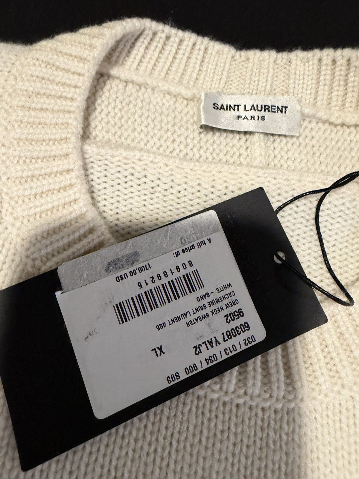 Saint Laurent Paris Saint Laurent mens cashmere sweater. XL $1750 Size US XL / EU 56 / 4 - 3 Thumbnail