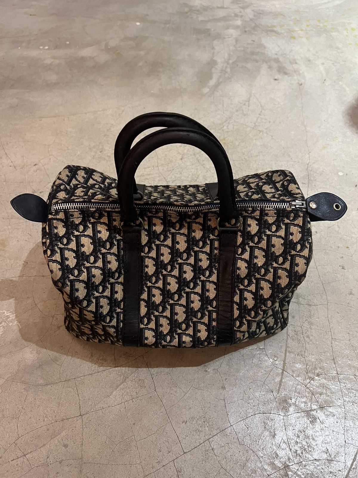 Dior × Vintage Vintage Pre-owned 1970s Oblique Boston Dior Trotter Bag Size ONE SIZE - 7 Thumbnail