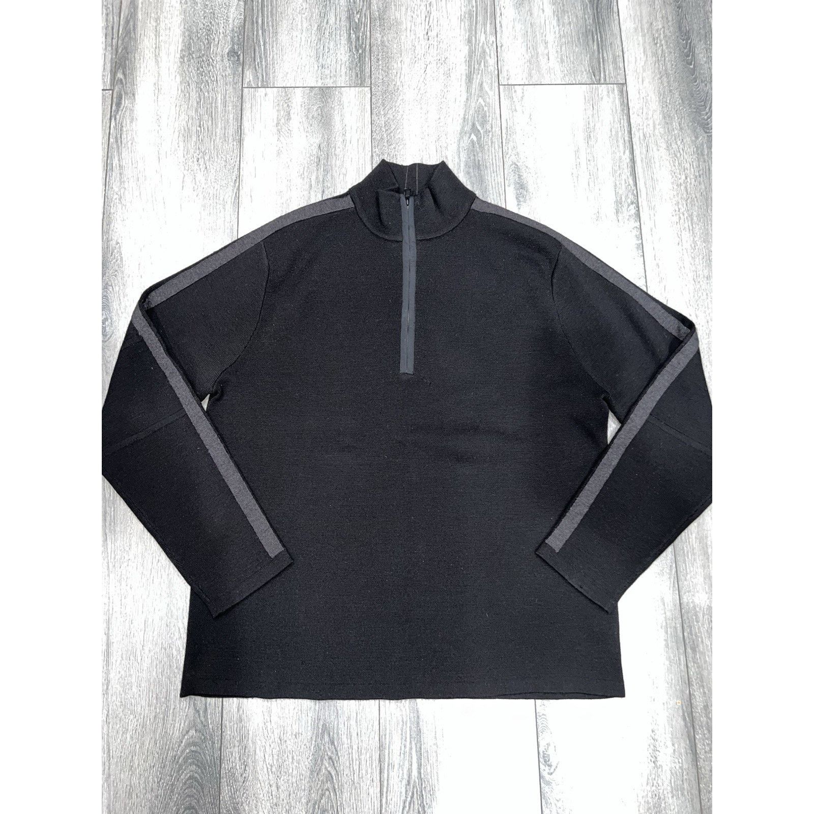 Banana Republic Banana Republic Sweater 1/4 Zip Black 100% Wool XL A003186 Size US XL / EU 56 / 4 - 9 Thumbnail
