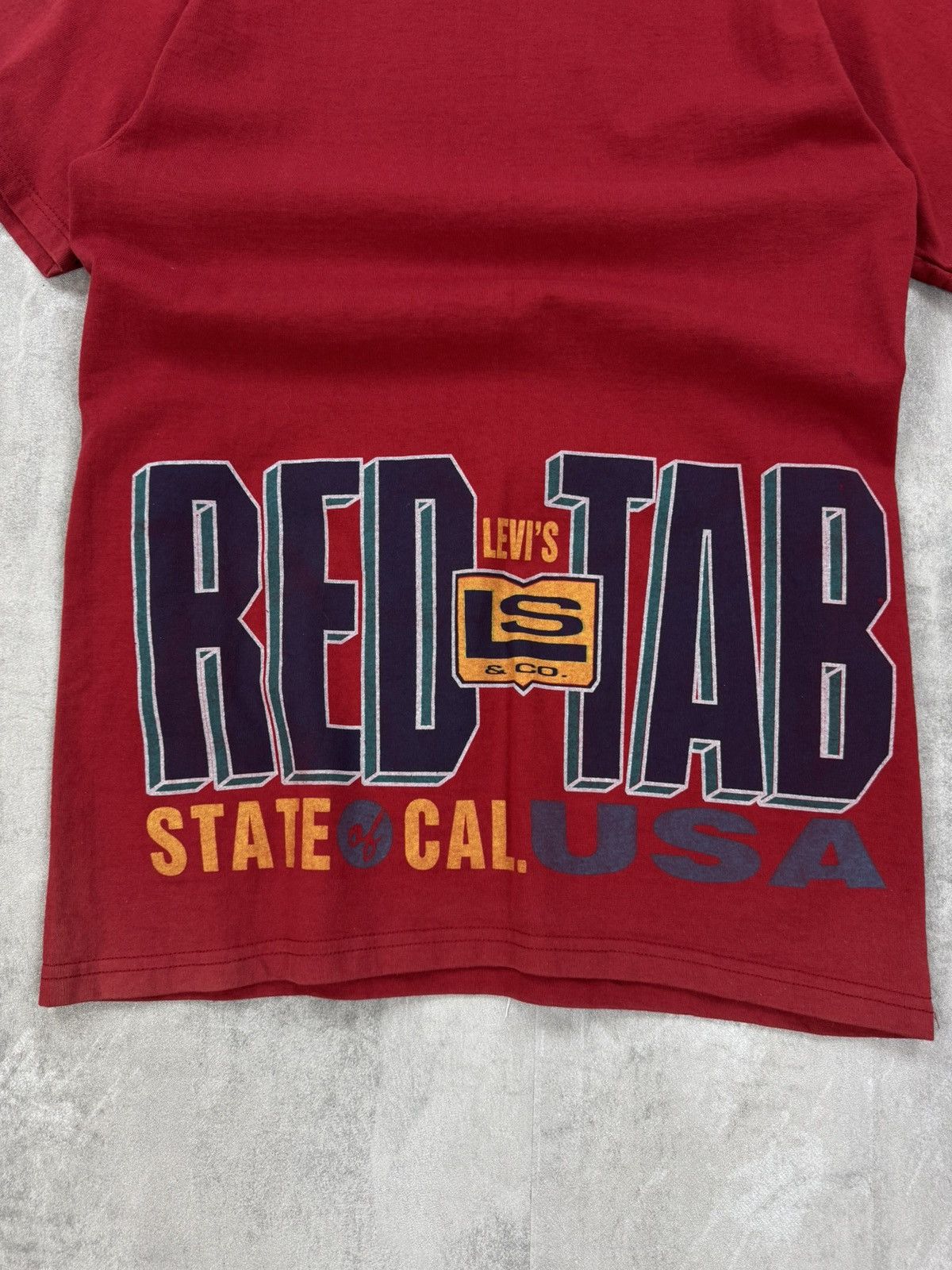 Levi's × Levi's Vintage Clothing Mens Rare vintage T-Shirt Levis Red TAB state cal. USA Size US M / EU 48-50 / 2 - 2 Thumbnail