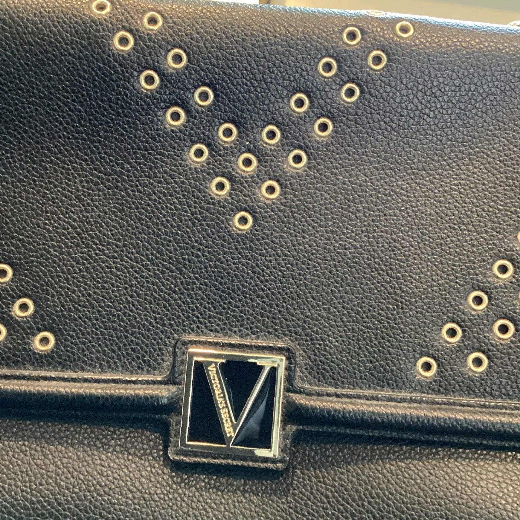 Victoria's Secret VINTAGE Victoria's Secret Faux Leather Bond Street Shoulder Bag Black Mini - Womens Shoulder Bag, 11190237 Size ONE SIZE - 6 Thumbnail