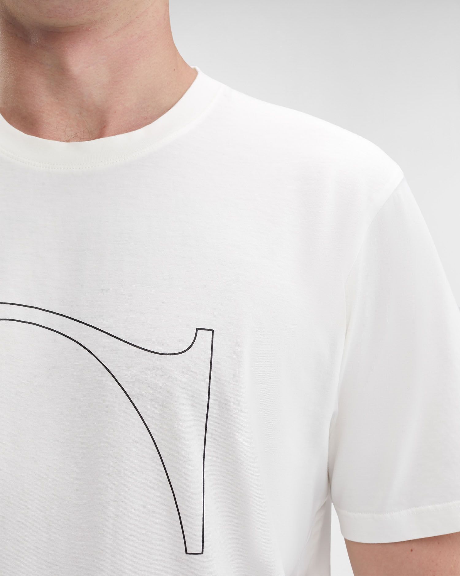 C.P. Company o1y1224 Logo Crewneck T-Shirt in White Size US XL / EU 56 / 4 - 4 Thumbnail