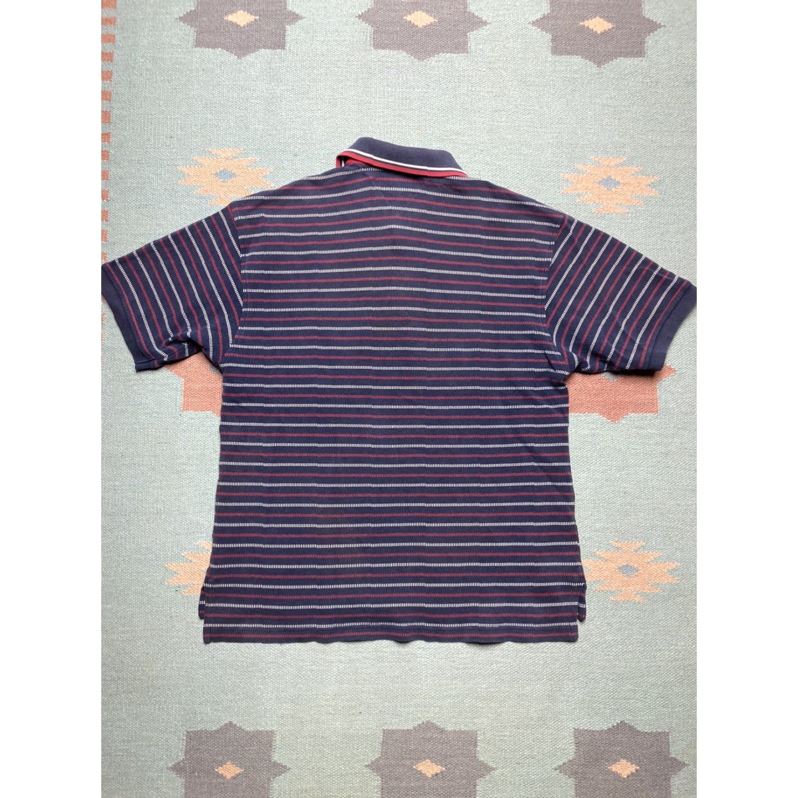 Tommy Hilfiger VINTAGE Tommy Hilfiger Polo Shirt Stripe Navy Blue Short Sleeve Men XL Size US XL / EU 56 / 4 - 5 Thumbnail